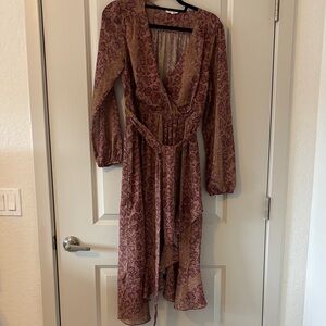 Mystree Purple Long Sleeve Dress